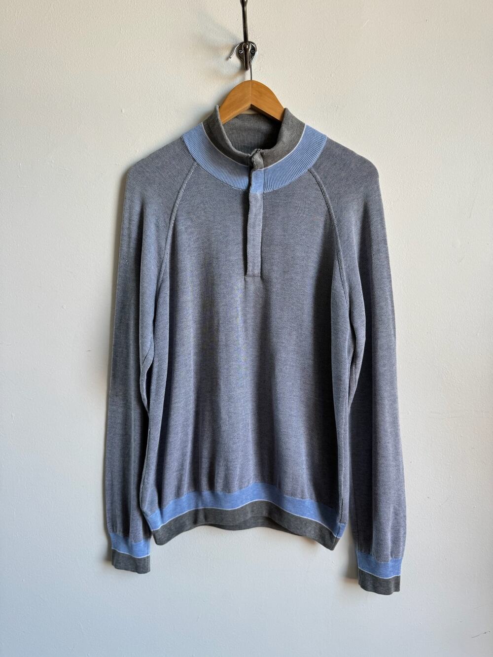 ERMENEGILDO ZEGNA Cotton 1/4-Zip Pullover Sweater